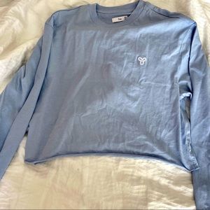 TNA light blue cropped long sleeve